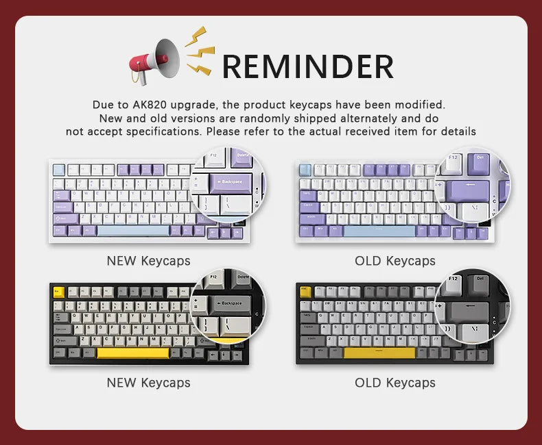 Ajazz AK820 / AK820PRO Gaming Mechanical Keyboard 82 Keys Wired Bluetooth 2.4GHz Wireless Gamer Keyboard Custom Gasket for Laptop