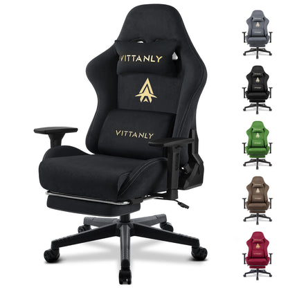 Kitinjoy High Quality Gaming Chair with Footrest, Ergonomic Adjustable Computer Chair, Comfortable Office Chair with Footrest Support for Gaming & Work