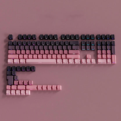 Gradient Keycaps Side Printed PBT Double Shot OEM Profile Keycap For Cherry MX Switch Mechanical Keyboard ISO Enter Key Caps DIY