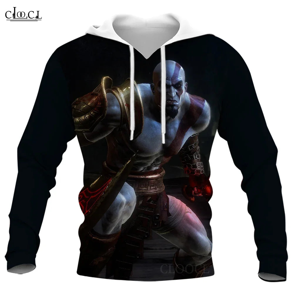 CLOOCL Fashion Game Kratos God of War 3D Full Printed Autumn Men Hoodie Unisex Long Sleeve Hooded Sweatshirt Harajuku Tracksuits