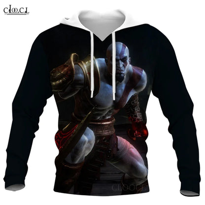 CLOOCL Fashion Game Kratos God of War 3D Full Printed Autumn Men Hoodie Unisex Long Sleeve Hooded Sweatshirt Harajuku Tracksuits