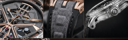 OBLVLO Mens Luxury Machinery Skeleton Mechanical Automatic Watches Analog Big Dial Blue Rubber Band Military Watch RD-909