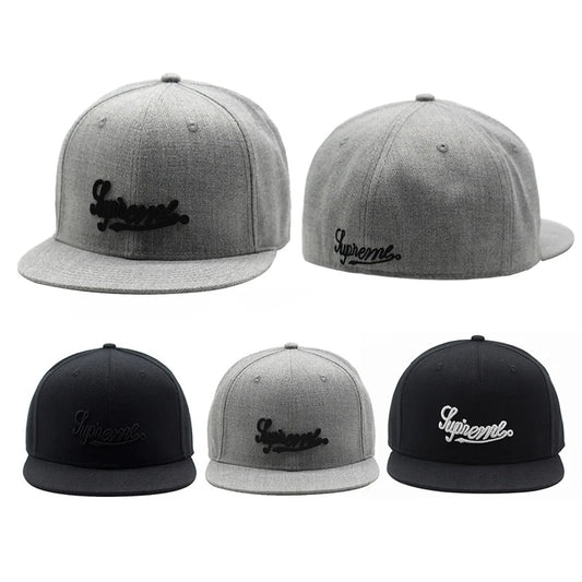Embroidered Full Closed Fitted Cap Hat New York Size Trucker Bboy Men Bill Hip Hop Plain Baseball Snapback Flat Visor Brim Era