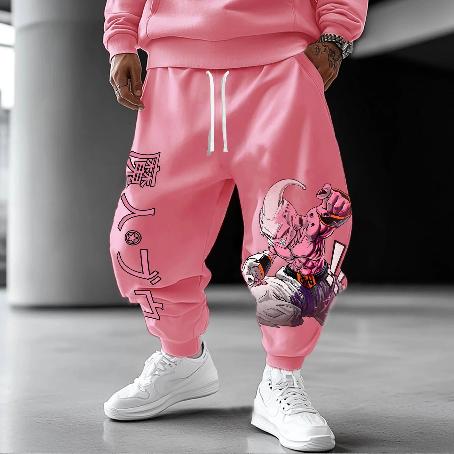 2026 Trendy Men's Summer Sweatpants Japanese Anime Dragon Ball Z Majin Buu Graphic Pants Harajuku Y2k Streetwear Outdoor Leggings