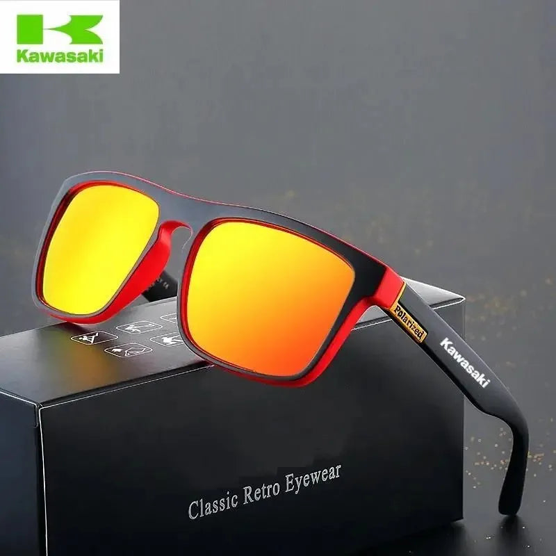 Kawasaki Polarized Sunglasses Men Women High-End Fashion Outdoor Fishing Retro Designer Sun Glasses UV400 Eyewear