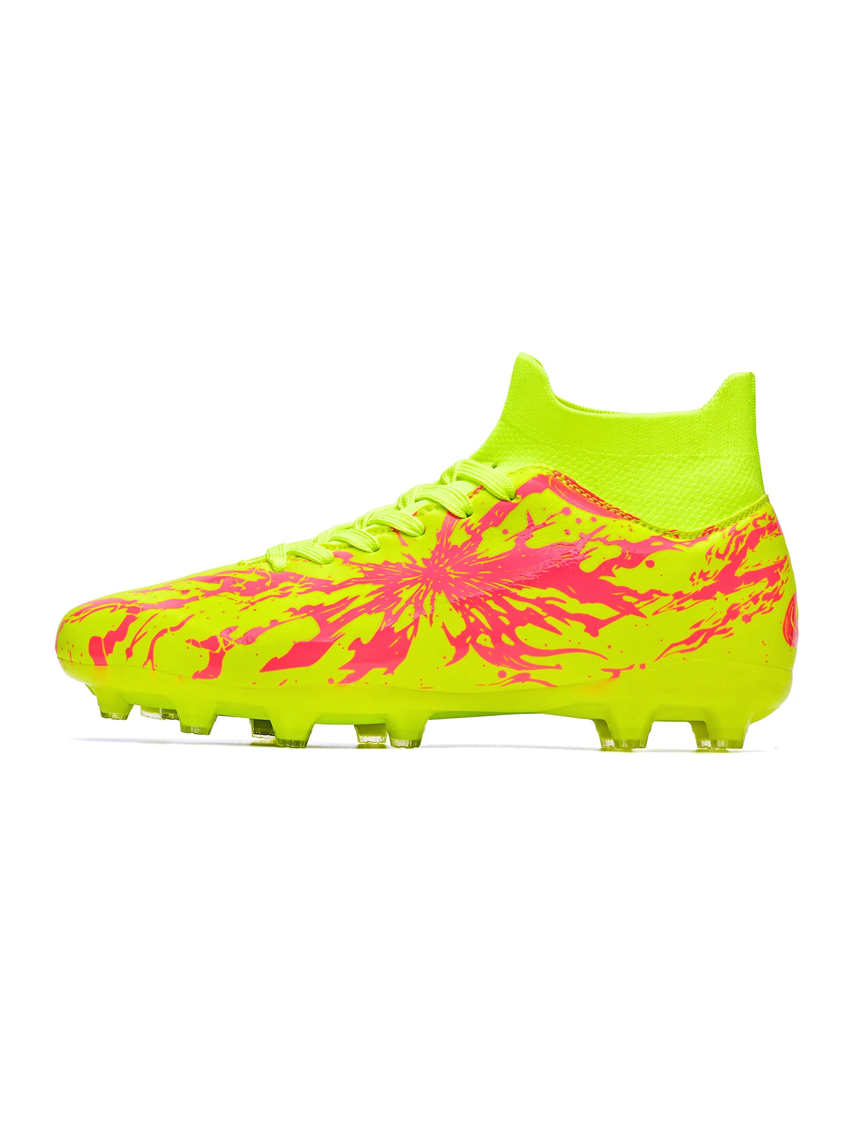 Chaussures de football pour adultes AG FG pour terrain ferme, crampons flexibles en PU à haute traction pour hommes, pour les matchs de football en extérieur et l'entraînement.