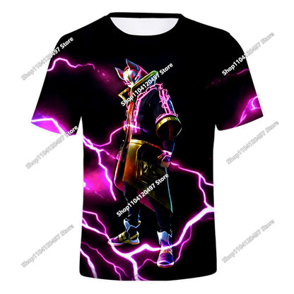 Children's Summer T Shirt Battle Royale Fortnite Hero Victory 3d T-shirt Tees Boys Girls Baby Clothes