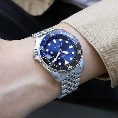 CADISEN New Luminous Men Mechanical Wristwatches Ceramic Bezel Sapphire Glass Automatic Watch Men Relogio Masculino