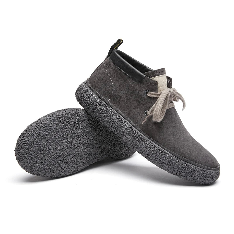 Pantofi casual din piele de căprioară pentru bărbați, de marcă de lux, din piele naturală, realizați manual, cu design antiderapant, pentru primăvară și toamnă