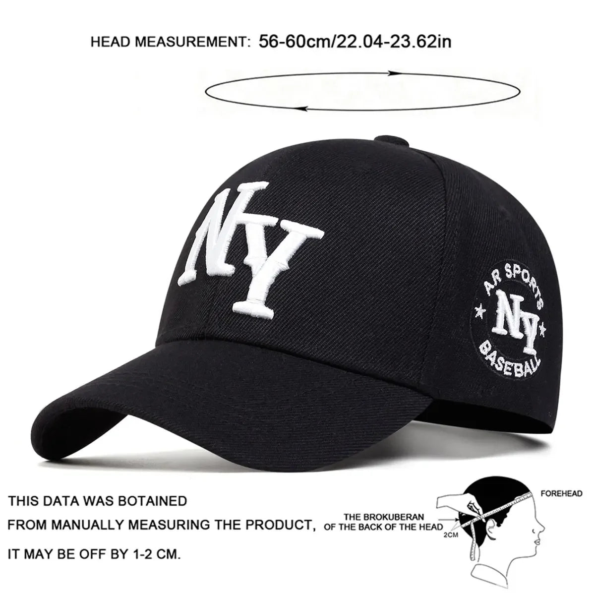 Unisex Letter Embroidery Baseball Caps Spring and Autumn Outdoor Adjustable Casual Hats Sunscreen Hat Sports Cap