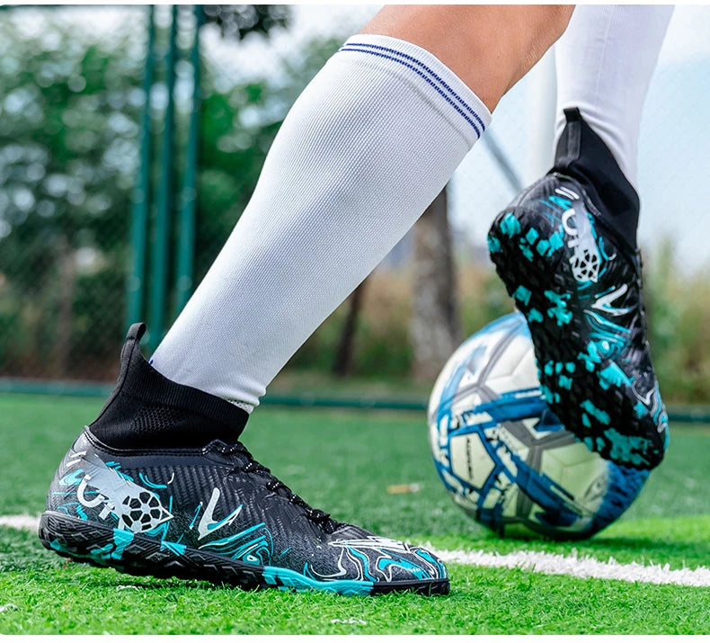 Men Professional Football Shoes Society Cleats Soccer Shoes Original Indoor Football Field Boots Grass Training TF/FG Sneakers