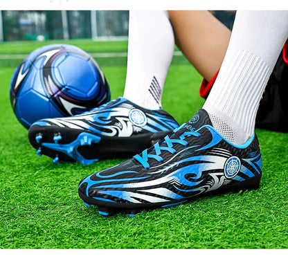 Original Soccer Cleats Men Training Shoes Outdoor Non-slip Children's Football Shoes Long Spikes Men's Futsal Shoes Size 32-45