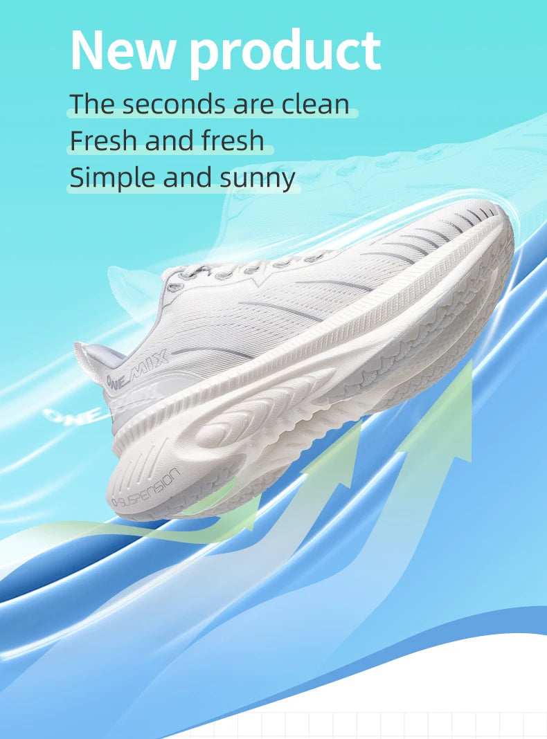 ONEMIX Bumper Elit Racing Running Shoes Cushion Stable Sport Shoes Light Anti-Slip Wearable Walking Sneakers Spring Jogging