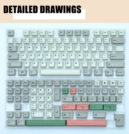 KBDiy GMK 9009 Retro Cherry Profile Keycap 134 Keys/Set For Mechanical Keyboard DIY Custom PBT DYE-SUB 61 60 Backlit ISO Keycaps