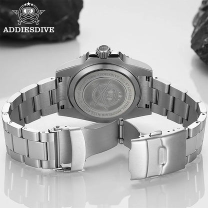 Relógio automático de luxo para homem ADDIESDIVE 8215, relógio mecânico luminoso BGW9 com vidro de safira, relógio de mergulho analógico para homem AD2503
