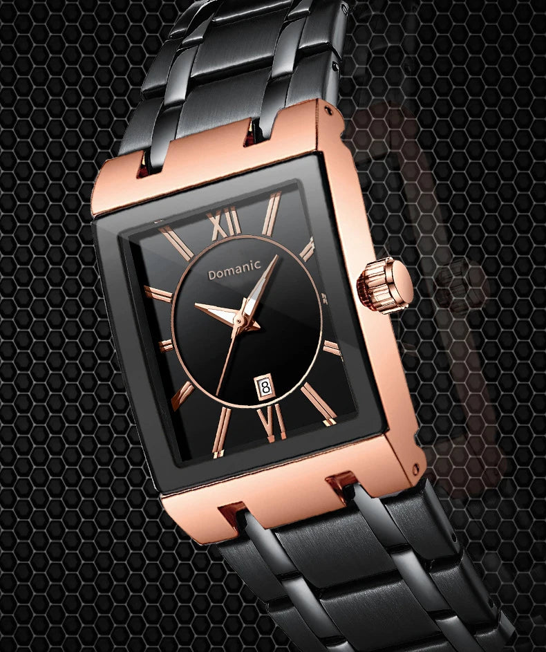 Reloj de pulsera de lujo BINBOND con mecanismo de cuarzo de alta precisión para hombre, luminiscente, resistente al agua, con fecha automática, fabricado en acero inoxidable duradero y de estilo informal.