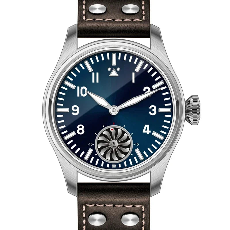 Hruodland 2025 Neue mechanische Herrenuhr Seagull ST3620 Retro-Pilot 43MM BGW-9 Leuchtend Saphirglas Turbine Reloj Hombre