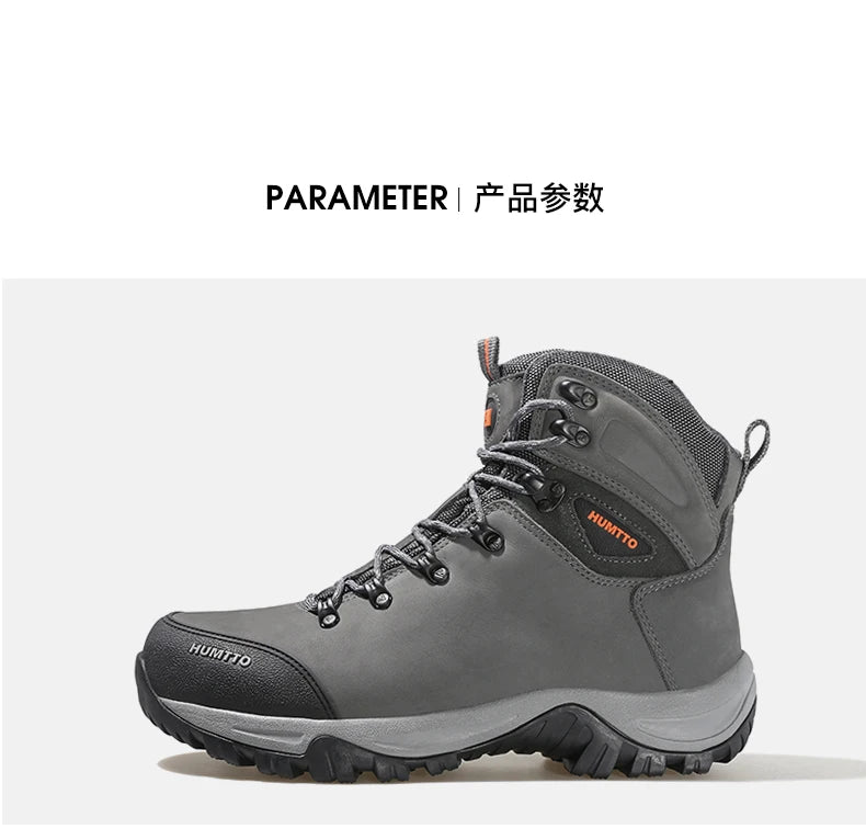 HUMTTO Hiking Shoes Men's Waterproof Hunting Boots Tactical Desert Combat Ankle Trekking Boots Male Women Warm Leather Sneakers
