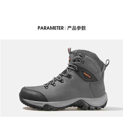 HUMTTO Hiking Shoes Men's Waterproof Hunting Boots Tactical Desert Combat Ankle Trekking Boots Male Women Warm Leather Sneakers