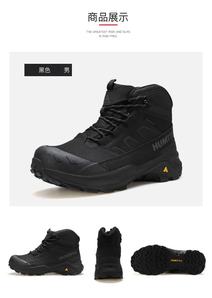 HUMTTO Hiking Shoes Men Winter Outdoor Sports Climbing Shoes Hunting Boots Warm Outdoors Ankle Travel Boots Trekking Sneakers