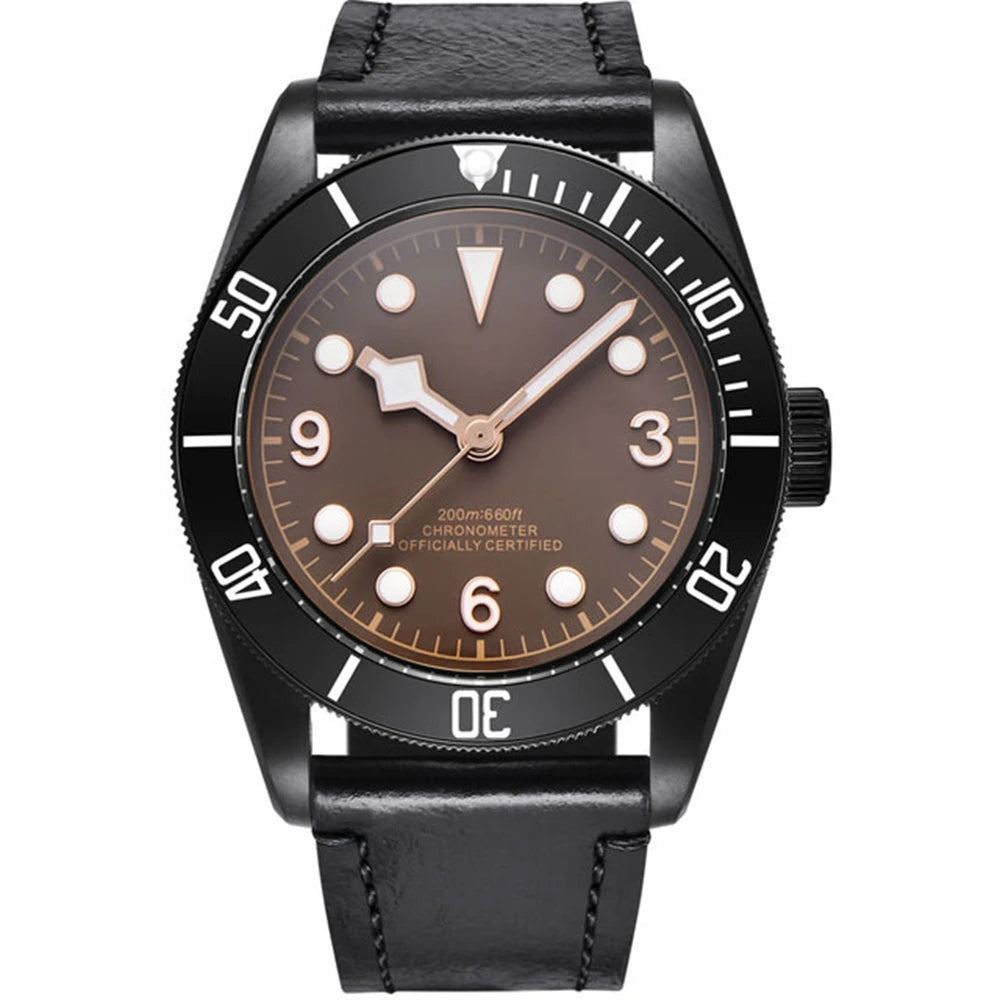 Luxury NH35A Corgeut 41mm Automatic Men Watch PVD Case Sapphire Military Male 10BAR wim Watches Luminous Mechanical WristWatches