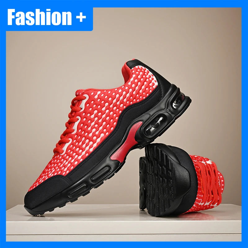 Men's Sports Shoes Lightweight Rebound Soft Sole Fashionable Mesh Breathable Youth Outdoor Running Fitness Training Shoes for Men