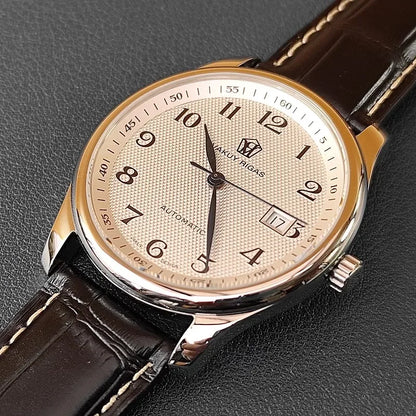 Vakuy Automatic Mechanical Watch Man's Business Auspicious Face Seagull ST2130 Movement Blue Pointer Waterproof Men's