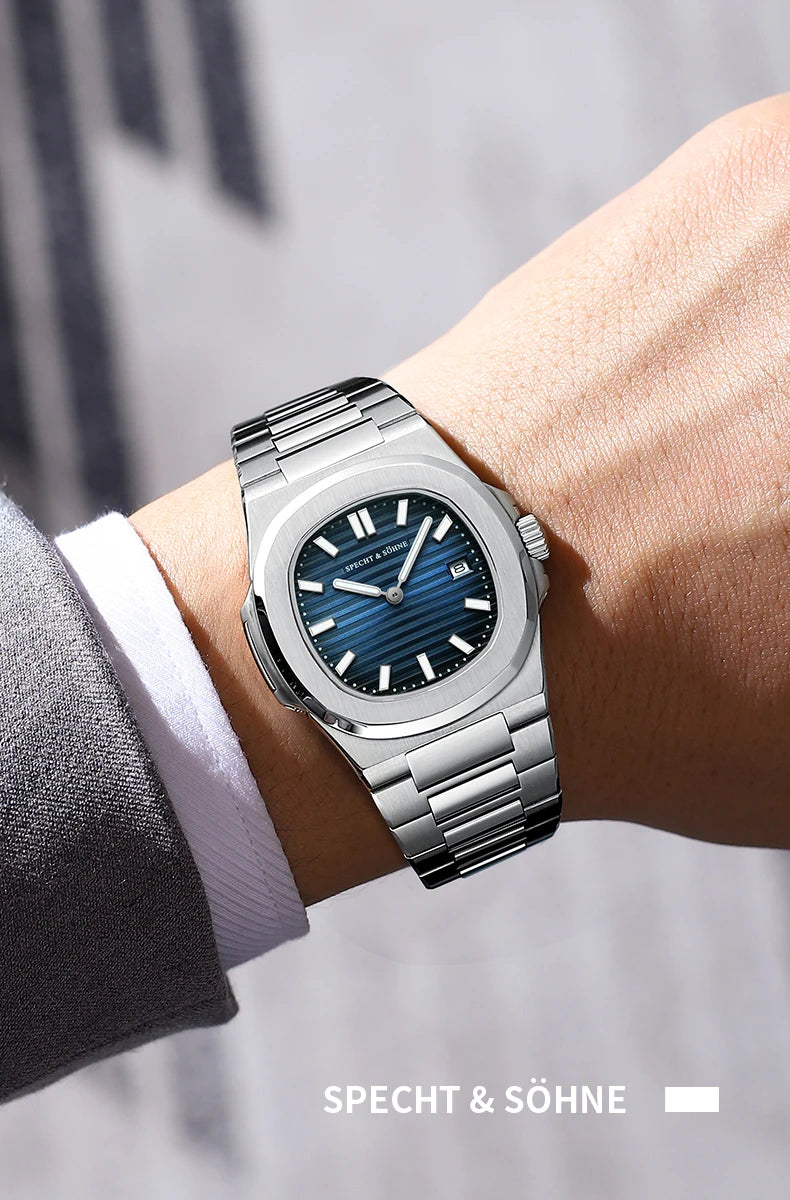Specht & Söhne New Arrivals Mens Watch Rose Gold 5711 Classic Sports Watches Ultrathin Stainless Steel Sapphire 50M Waterproof