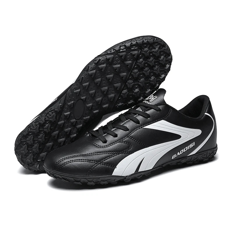 Scarpe da calcio da uomo traspiranti, scarpini da football e futsal ultraleggeri, sneaker professionali da allenamento unisex, tacchetti per erba e sport da partita