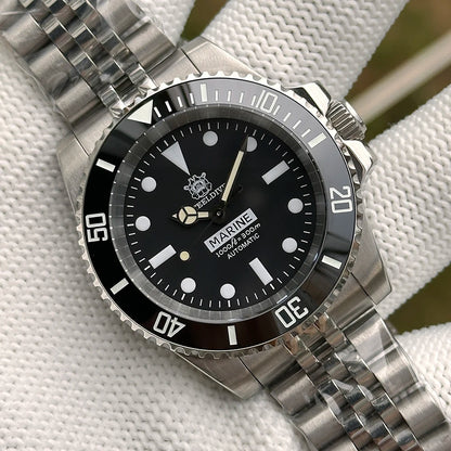 STEELDIVE SD1954 Black Dial 41MM Stainless Steel NH35 Automatic Movement What Ghost Mens 300M Dive Watch  Sapphire Glass