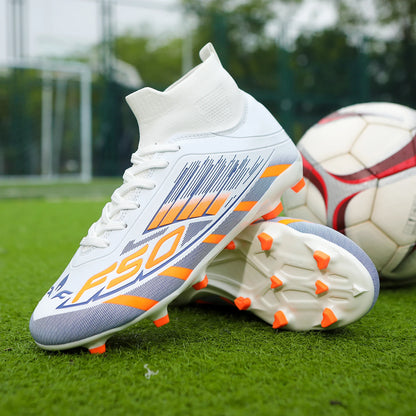 Nouvelles chaussures de football pour hommes, antidérapantes, à la cheville, chaussures de sport TF/FG, chaussures de football professionnelles pour garçons, baskets unisexes confortables