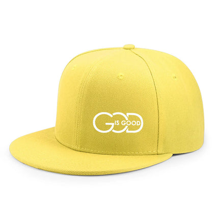 Unisex adjustable baseball cap street flat brim hat printed GOD IS GOOD casual headwear men and women fashion breathable outdoor