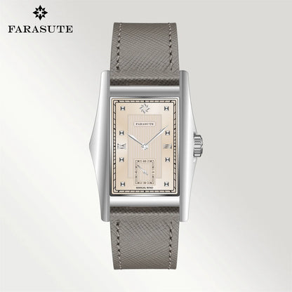 FARASUTE Creative Manual Square Customized Mechanical Movement Watch Men Luxury Sapphire Glass Small Second Wristwatches reloj