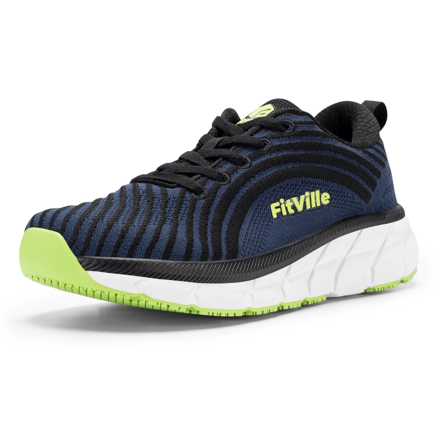 FitVille wide toe box shoes for men, cushioned, extra wide width, non-slip, wide lightweight breathable running shoes