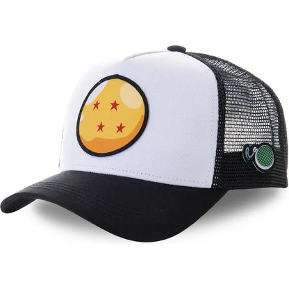 Dragon Ball Z-stilarter Anime Son Goku Bomuld Ny baseballkasket til mænd og kvinder Hip Hop Far Justerbar mesh-kasket Trucker-kasket
