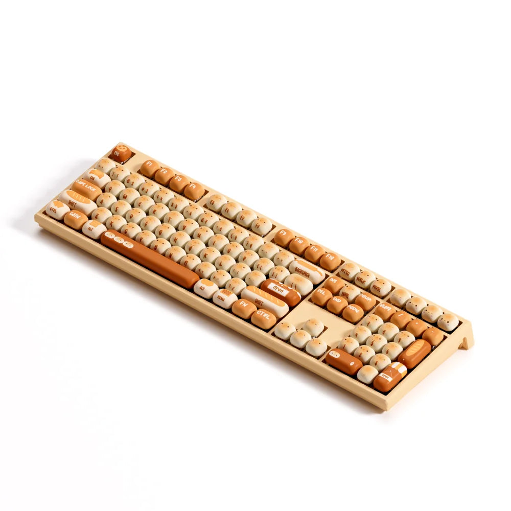 Teclado mecánico inalámbrico Akko MonsGeek MG108B Bun Wonderland, perfil MOG, RGB, 108 teclas, tamaño completo, hot swap, USB / 2.4G / BT 5.0