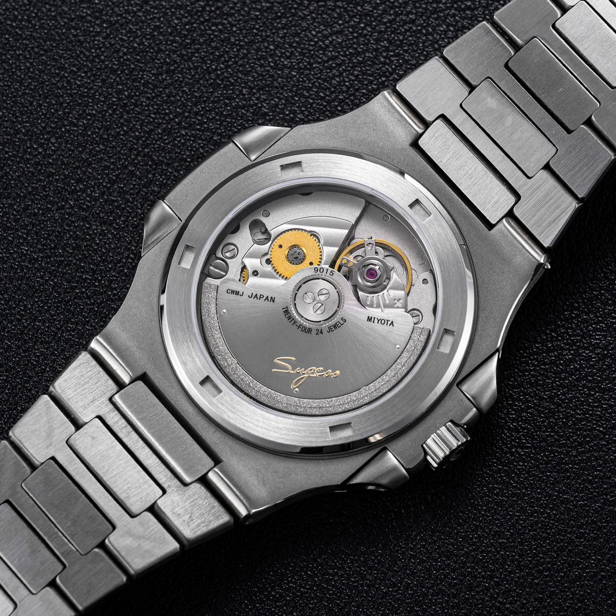 Sugess Man Watch Automatic Mechanical Wristwatches Miyota 9015 Movement MOP Dial Luminous Waterproof 5bar Bracelet Luxury S466