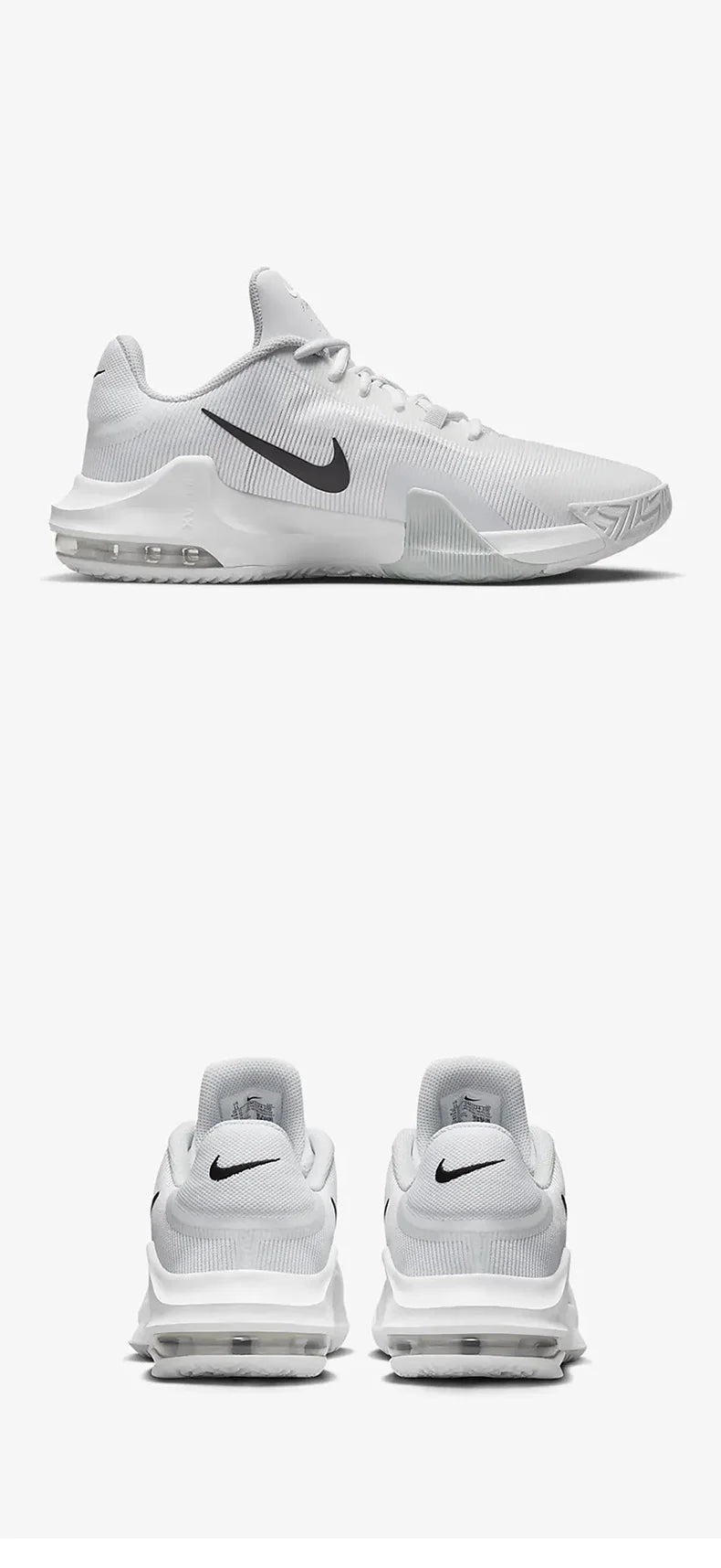 Nike Oficial Genuíno Air Max Impact 4 — Sapatilhas de basquetebol almofadadas para homem DM1124-100