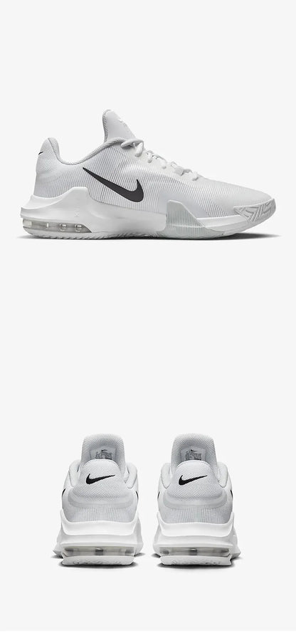 Nike Oficial Genuíno Air Max Impact 4 — Sapatilhas de basquetebol almofadadas para homem DM1124-100