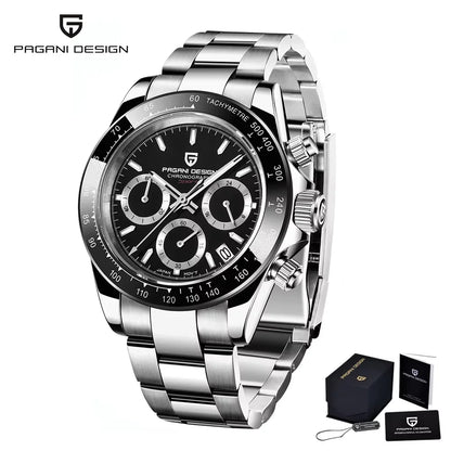 Nuevo original PAGANI DESIGN PD-1664 reloj de pulsera de lujo para hombre con movimiento de cuarzo japonés VK63, cristal de zafiro, cronógrafo impermeable dorado