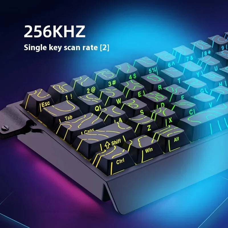 Teclado mecánico IROK Carotmas Mercury68 con interruptores magnéticos, 8K, 68 teclas, RT0.004mm, baja latencia, teclado gaming con cable personalizable para PC, ideal para regalo