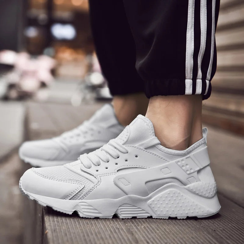 Men's Sneakers Fashion Lightweight Comfortable Breathable Sports Shoes for Walking Summer Mesh Flat Red Tennis Shoes