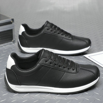 Leisure Running Summer Fashion Anti-Slip Mountaineering PU Leather Sports Shoes, Tennis Trend, Hot Selling Men’s White Flat Shoes