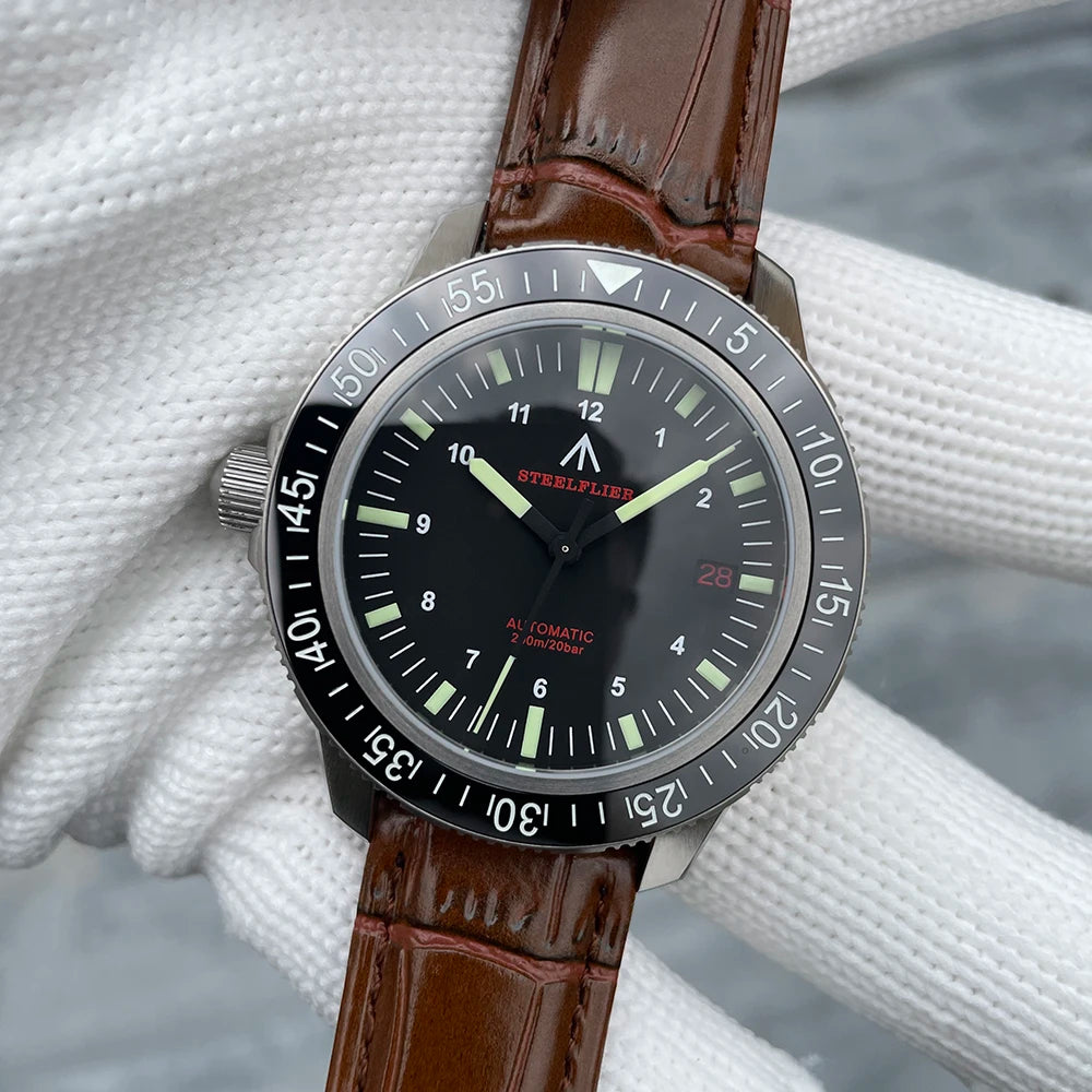 STEELFLIER Official SF783 NH35 Automatic Mechanical Watches Ceramic Bezel Super Luminous 20Bar Waterproof Luxury Dive Watch Men