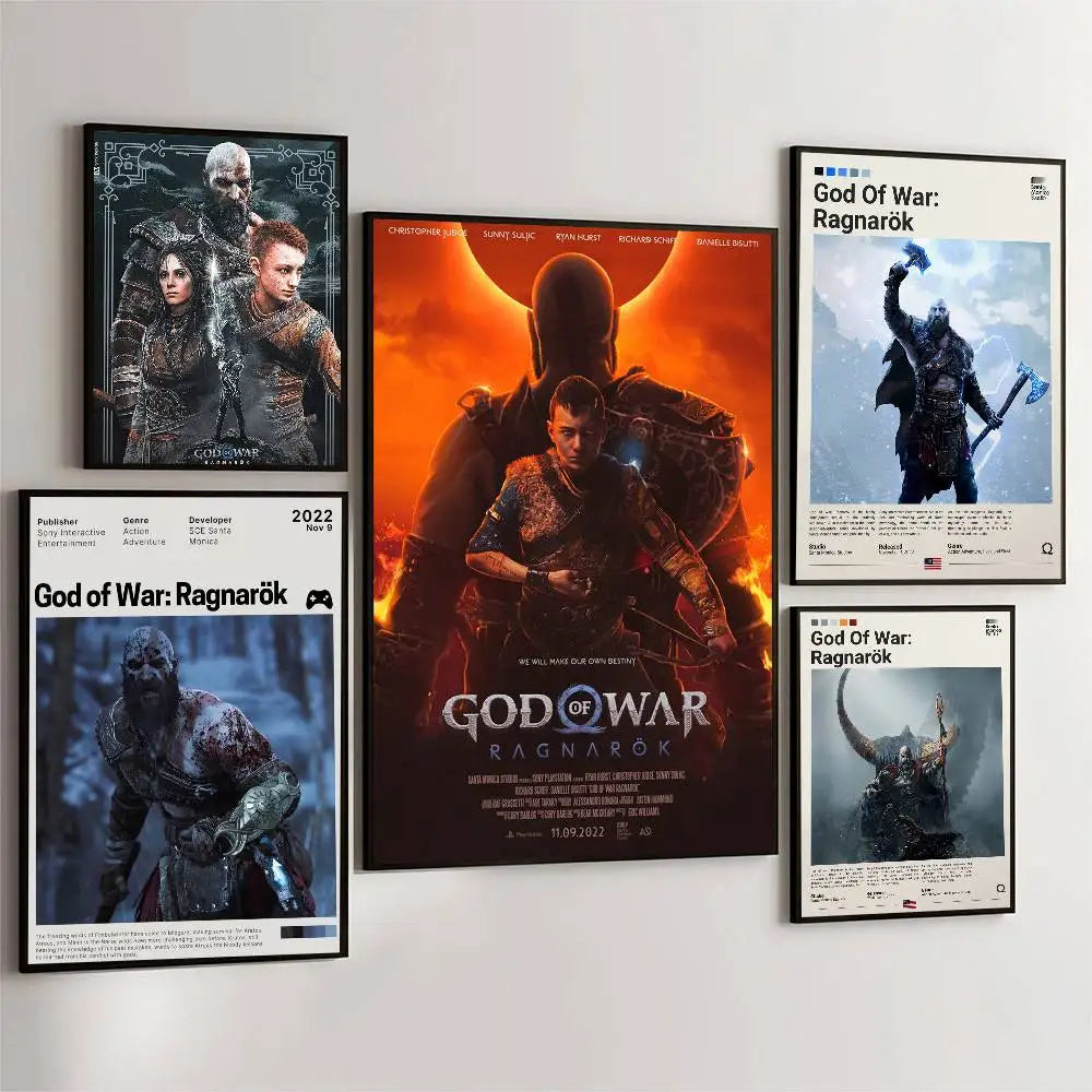 Pop Game God Of War Ragnarok Good Quality Prints And Poster Wall Art For Study Living Room Decor Unique Home Decoration Picture