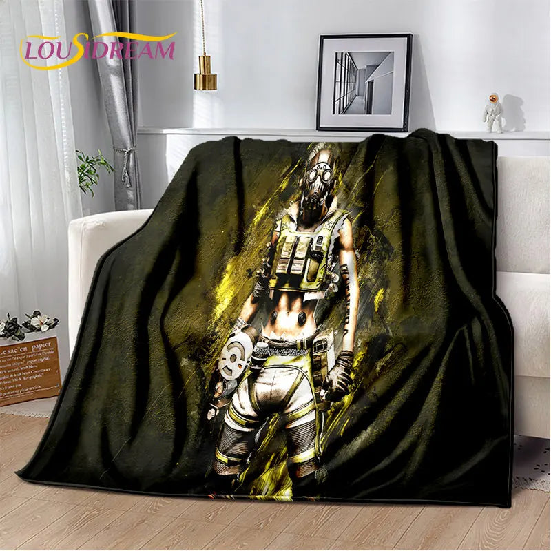 Apex Legends Game Gamer Cartoon Soft Plush Blanket,Flannel Blanket Throw Blanket for Living Room Bedroom Bed Sofa Picnic Cover