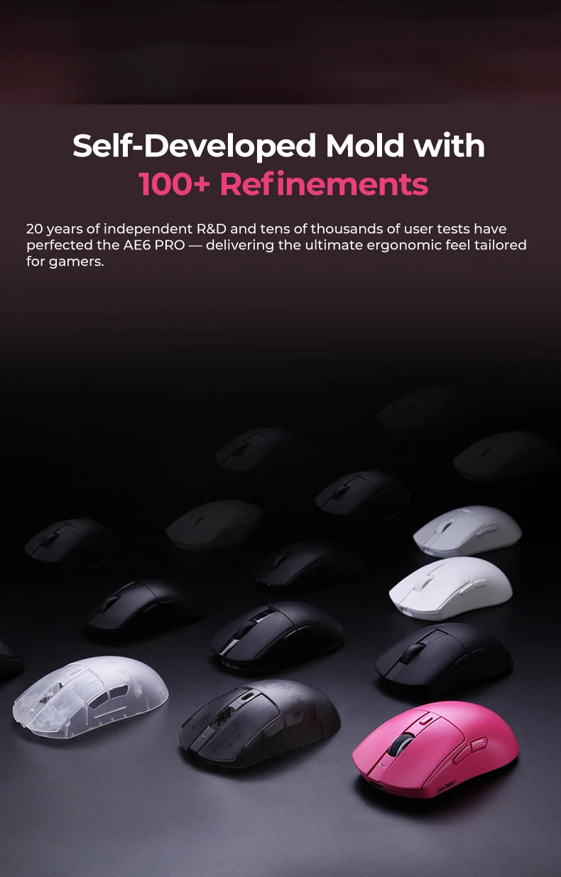 DAREU Wireless Gaming Mouse 8kHz Polling Rate AIM-750 (3950) 30000 DPI Tri-Mode Mouse Gamer 60g with Charging Base