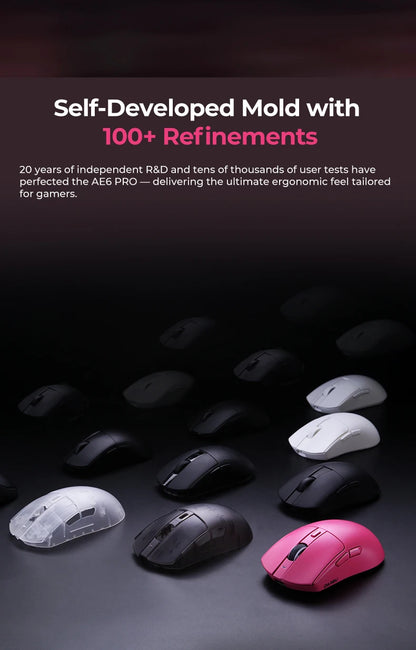 DAREU Wireless Gaming Mouse 8kHz Polling Rate AIM-750 (3950) 30000 DPI Tri-Mode Mouse Gamer 60g with Charging Base