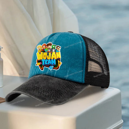 Wojan Teams Mesh Baseball Cap Cute Cartoon Street Dance Hip Hop Duck Tongue Hat Fashion Outdoor Sun Hat Casual Sunbonnet Gifts