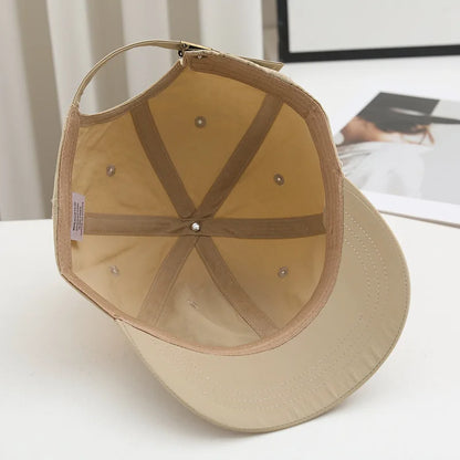 Eine Herren-Kappe mit kurzer Krempe, neuer Sommer-Style, atmungsaktive und schnell trocknende Baseballkappe, leichte Soft-Top-Duckbill-Kappe für Damen